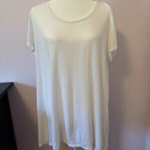 Pure Jill Scoop Neck Elliptical Tee – White – Size XL – 100% Pima Cotton